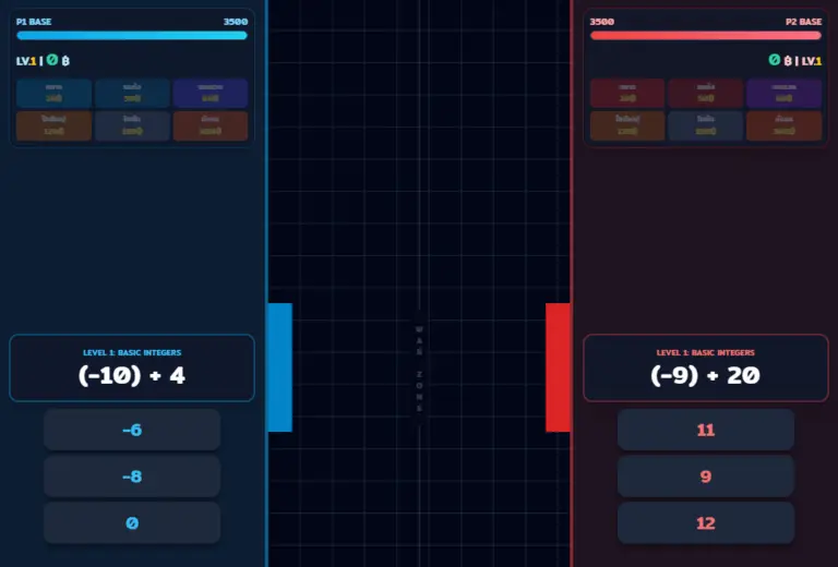 Math Alert เกมคณิตศาสตร์ต่อสู้ 2 คน ฝึกคิดเลขเร็ว ฟรี