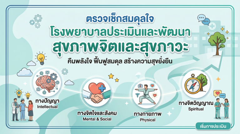 แบบประเมินสุขภาพจิตและสุขภาวะ ตรวจเช็กสมดุลใจ 4 มิติ