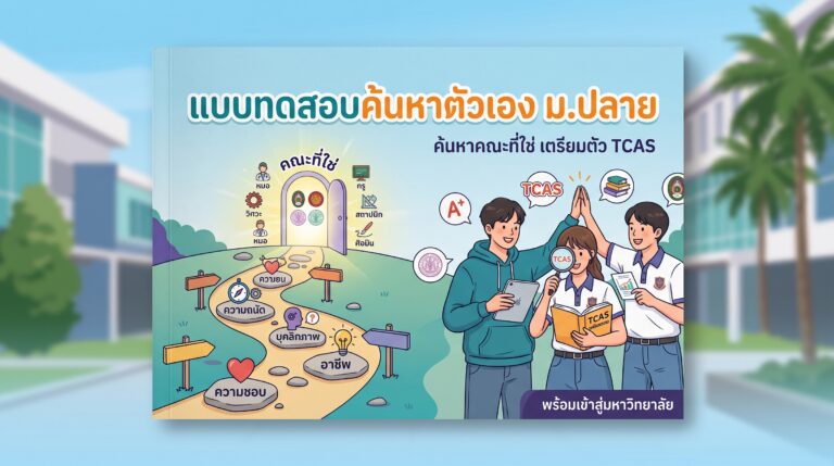 แบบทดสอบค้นหาตัวเอง ม.ปลาย ค้นหาคณะที่ใช่ เตรียมตัว TCAS