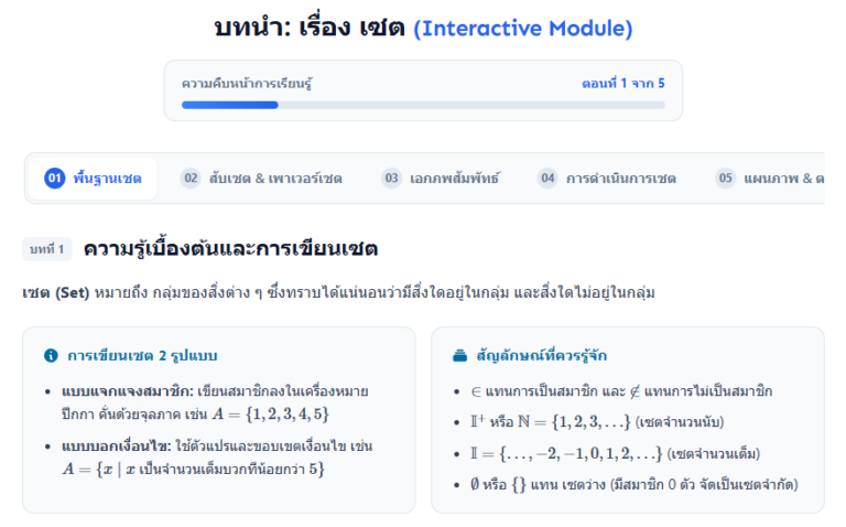 สรุปเรื่องเซต ม.ปลาย พร้อมแบบฝึกหัดและเฉลยละเอียด เข้าใจง่าย